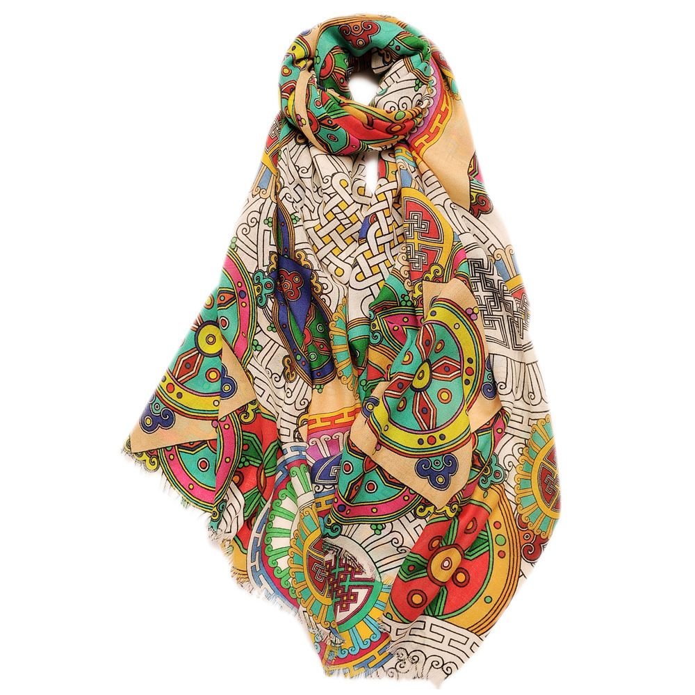 Modern Digital Printed Merino Wool Shawls