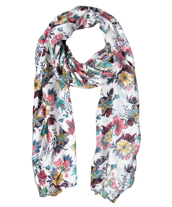 Printed Cotton Modal Scarf | Hand Painted Scarves