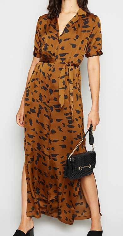 Maxi-jurk met cheetah-print