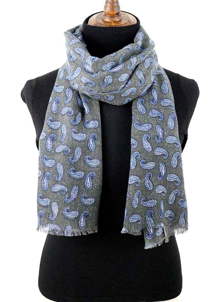 Bulk wintersjaals en zijden wollen sjaals met paisleyprint