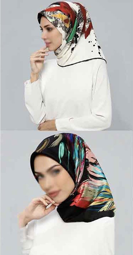 أوشحة رأس إسلامية فاخرة مطبوعة للنساء