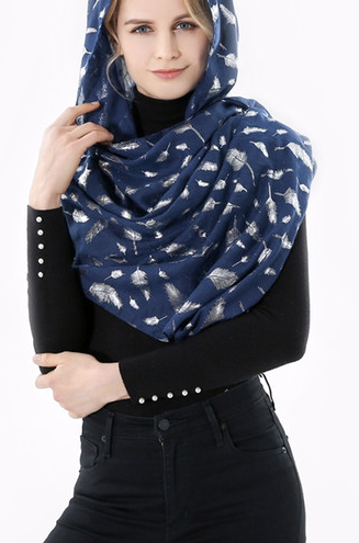 Hijabs Shayla estampados en oro y plata