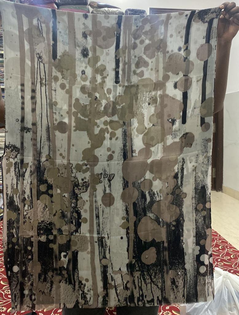 Abstract Printed Wool Scarf Suppliers