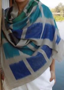 Brush Printed Wool Scarves