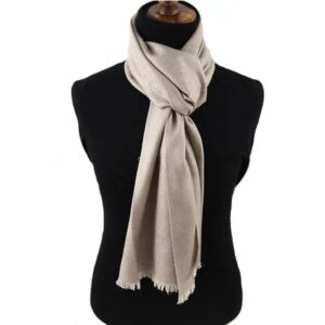 herringbone wool scarf