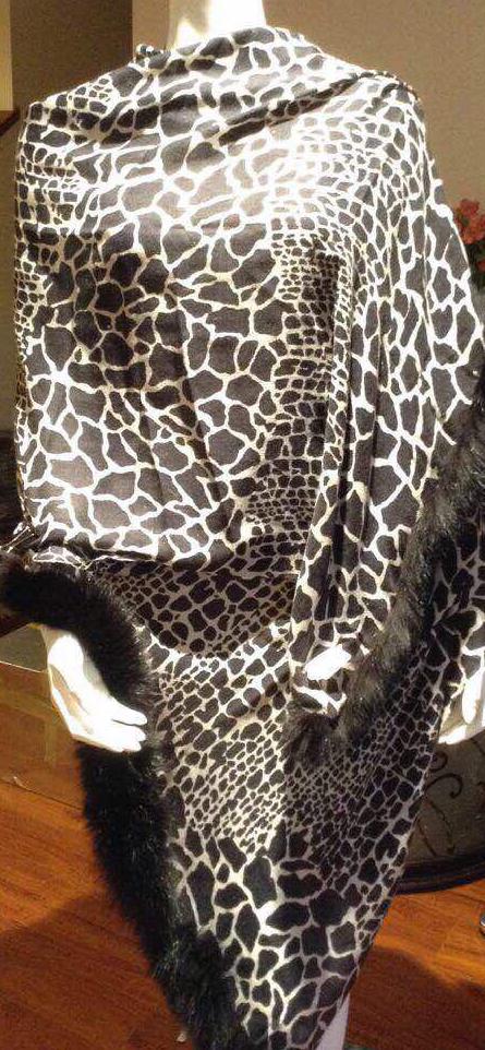 leopard scarf wool