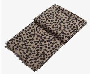 leopard wool scarf