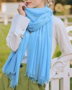 Blue Breathable bamboo scarves