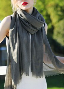 Foulards en fibre de Bambou Gris