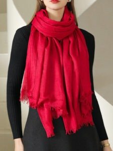 Burgundy Breathable bamboo scarves