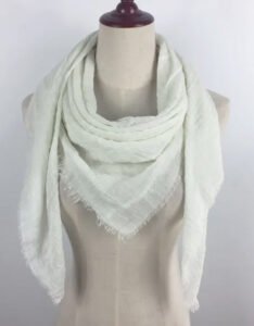 Scialle Pashmina Donna Morbido E Setoso | Sciarpa Reversibile Grande 200x68cm Con Nappe | Leggera E Traspirante Per Sera O Matrimonio