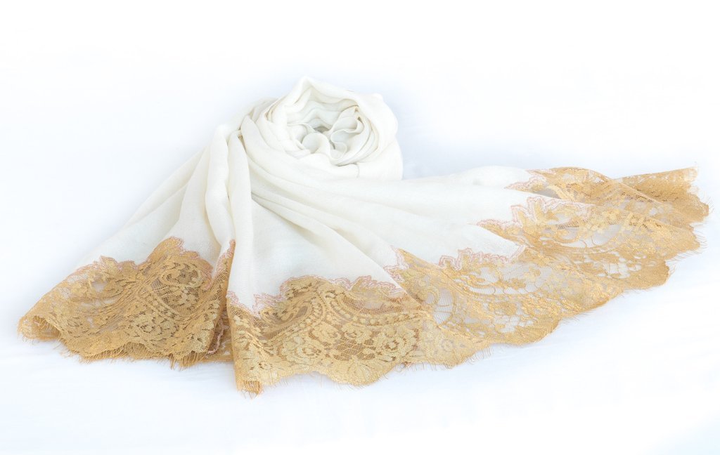 gold lace scarf