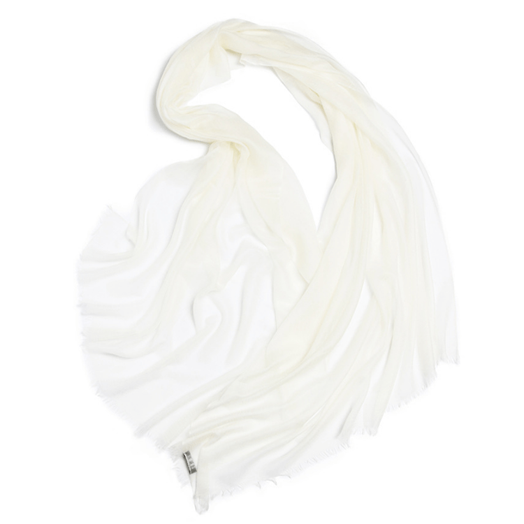white cashmere scarf