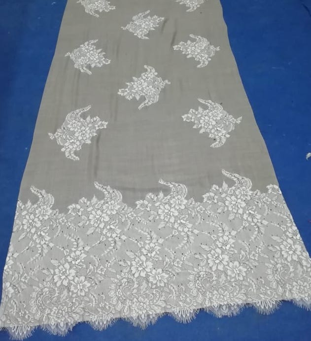 white lace wedding shawl