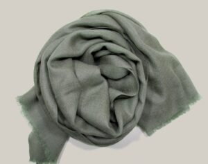 green cashmere scarf