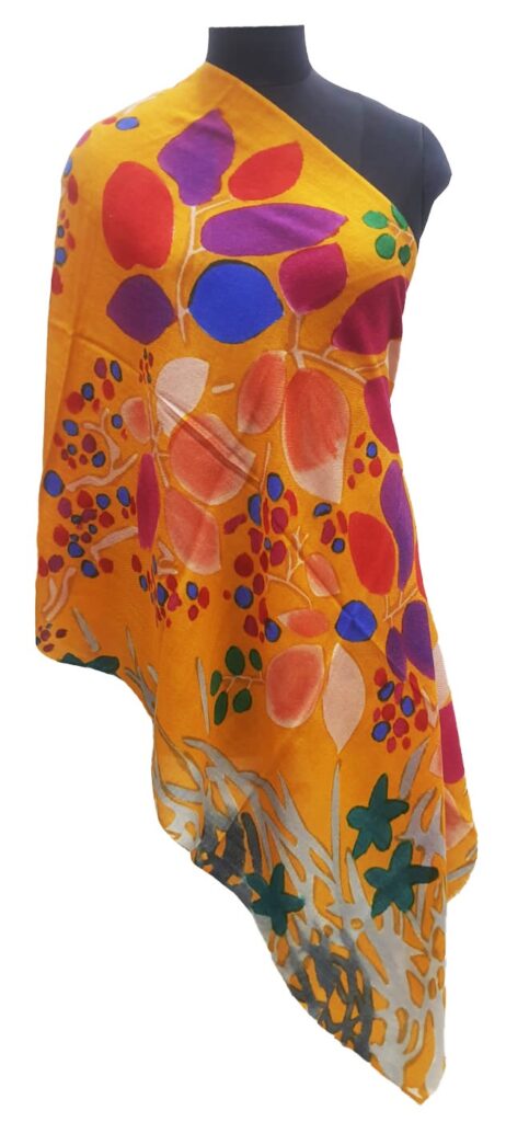 хлопковый шарф с цветочным принтом