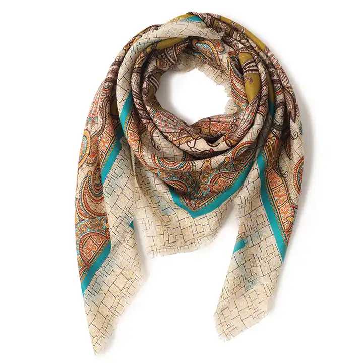 Cotton Square Printed Scarves
