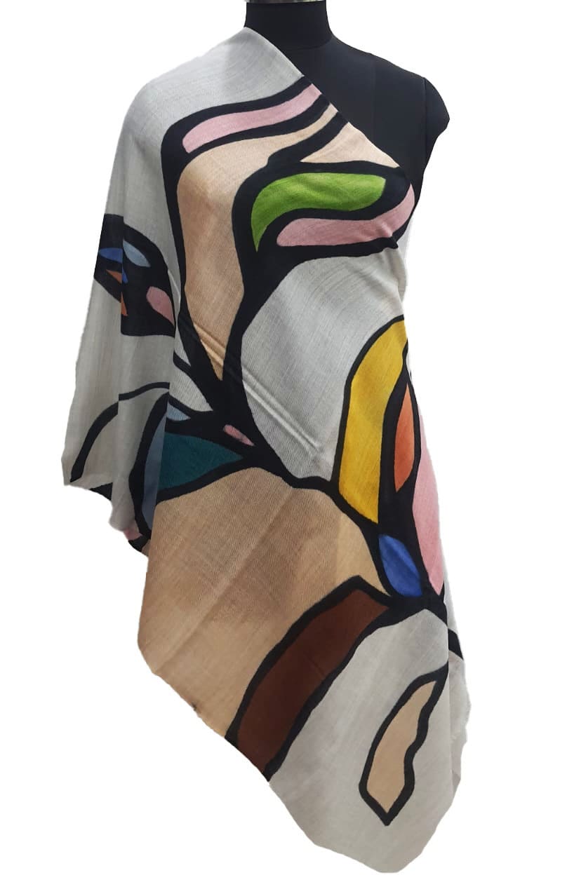  Handgeschilderde milieuvriendelijke kasjmier sjaals 
