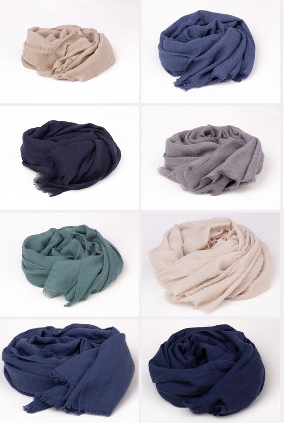 Oversize Single Colour Cotton Square Scarves