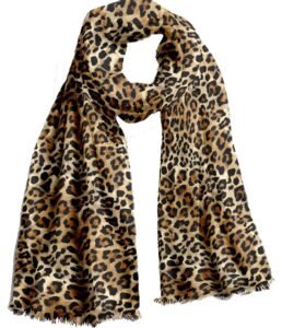 Leopard Animall Printed custom Wool Shawls