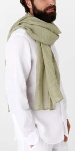 mens linen scarf premium handcrafted