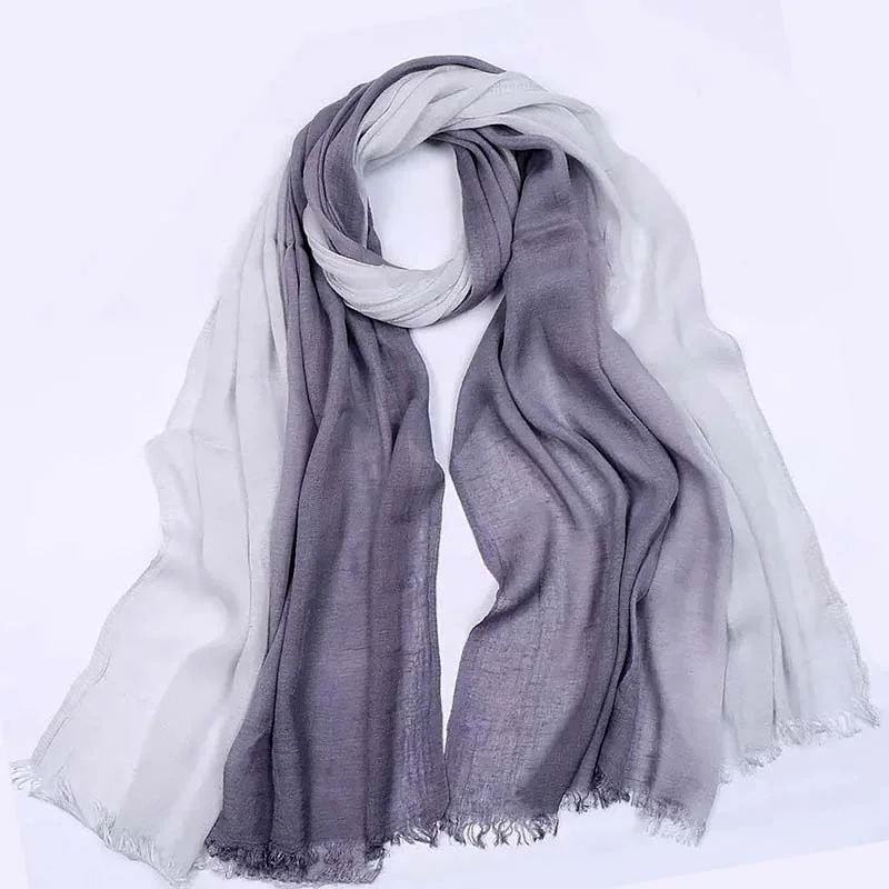 ombre dyed scarf azo free handcrafted