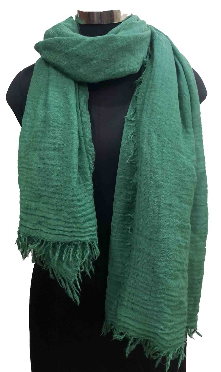 Close-up texture of premium soft Merino wool scarf material