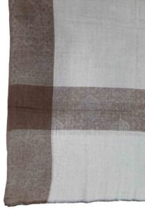 Traditional handwoven Kashmiri Pashmina scarf texture and pattern
