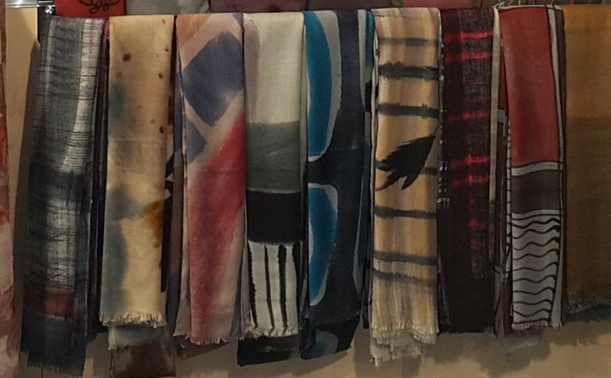 Handbemalter Pashmina Schal aus Kaschmir